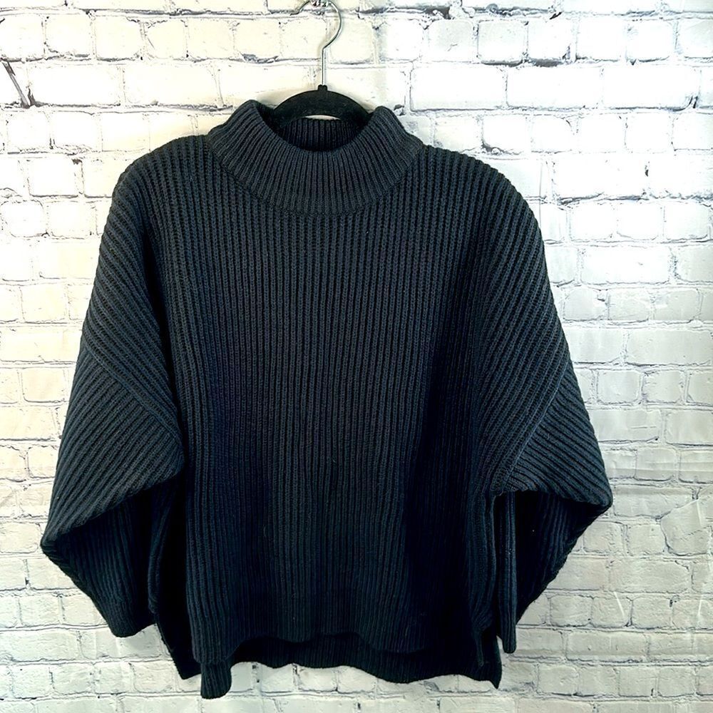 🧥 Topshop Cable Knit Sweater - Navy Blue - Size 4-6